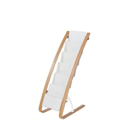 Rlm Distribution 6 Compartments A4 Wood Floor Display White HO2749380